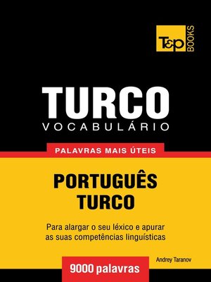 cover image of Vocabulário Português-Turco